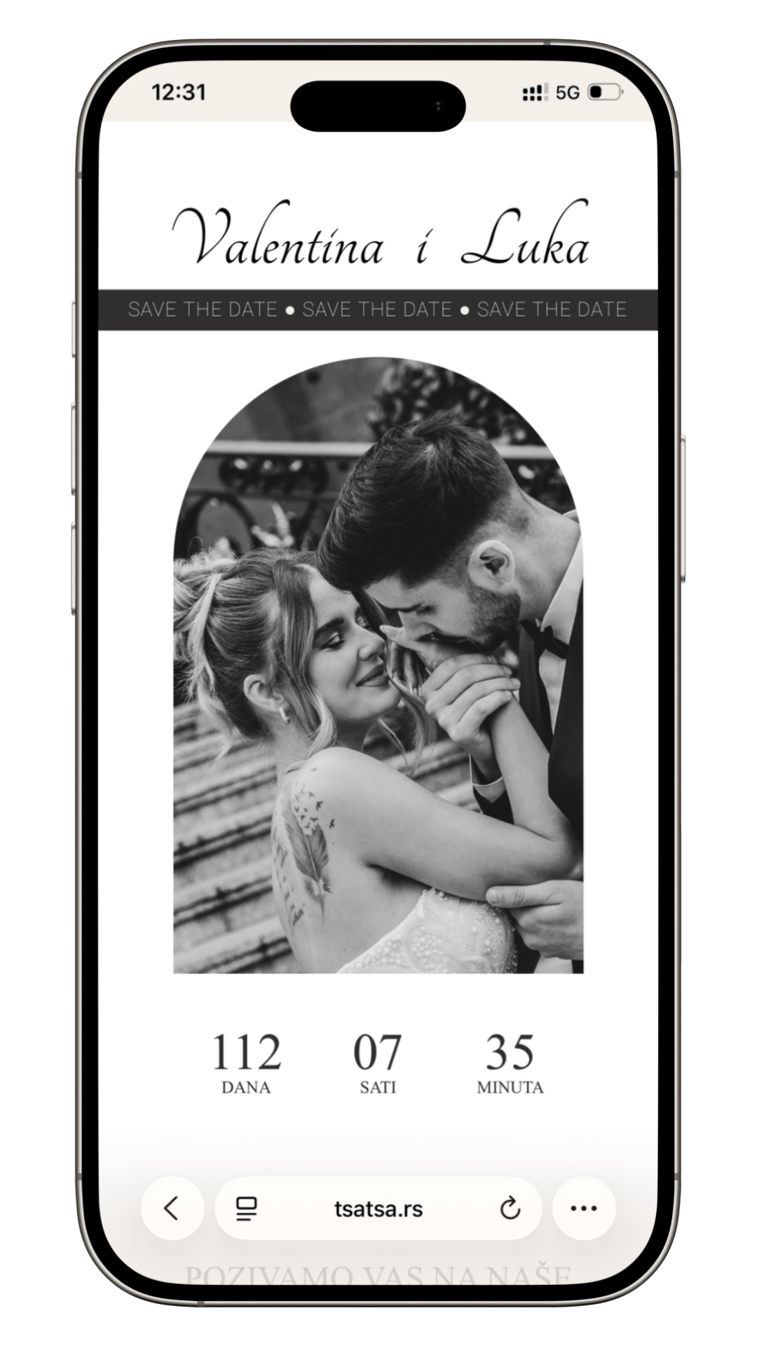 Digitalna pozivnica za vencanje Seren